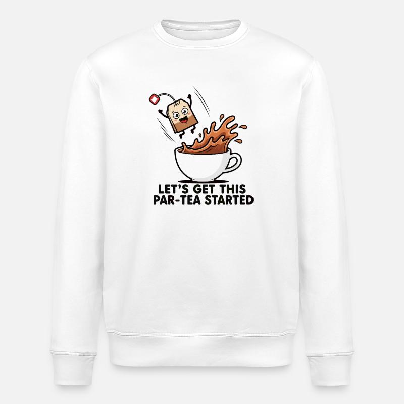 Éclaboussure de thé - Sweat bio ROLLER Stanley/Stella Unisexe - blanc