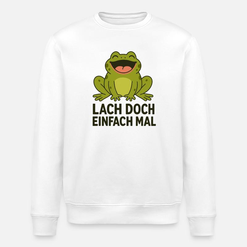 grenouille rieuse drôle dire animaux design - Sweat bio ROLLER Stanley/Stella Unisexe - blanc