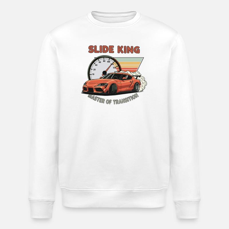 Slide King: Master of Transition - Stanley/Stella Unisex Bio-Sweatshirt ROLLER - Weiß