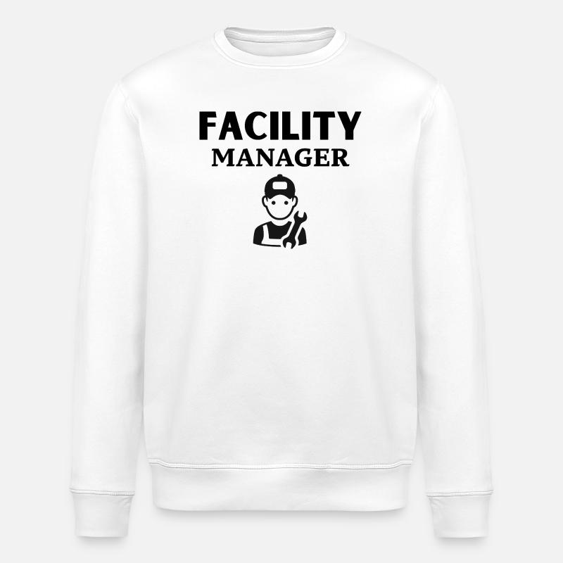 Mechanic Tool Pattern Design - Stanley/Stella ROLLER Unisex Organic Sweatshirt - white