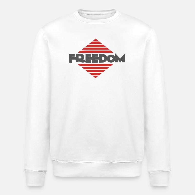Design Graphique freedom - Sweat bio ROLLER Stanley/Stella Unisexe - blanc