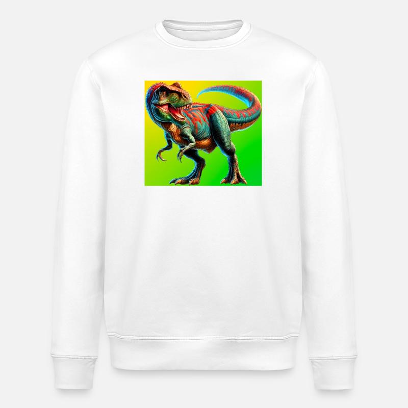 dinosaur - Stanley/Stella ROLLER Unisex Organic Sweatshirt - white