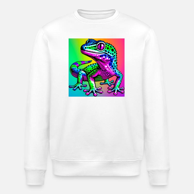 Gecko - Stanley/Stella Unisex Bio-Sweatshirt ROLLER - Weiß