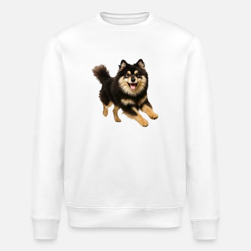 Finnischer Lapphund - Stanley/Stella Unisex Bio-Sweatshirt ROLLER - Weiß