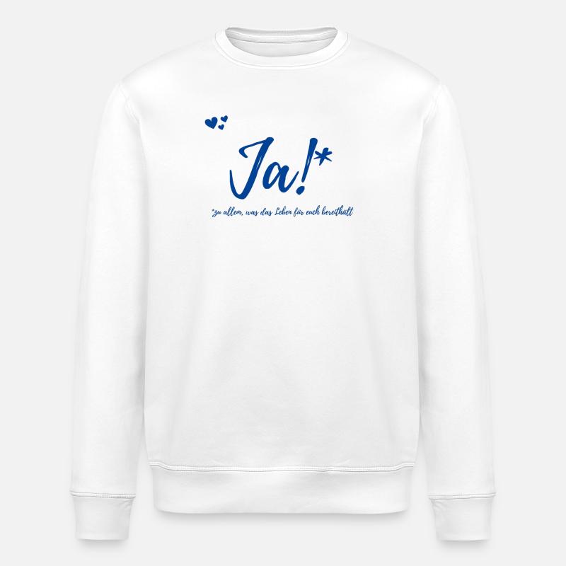 Geschenk Hochzeit - Stanley/Stella Unisex Bio-Sweatshirt ROLLER - Weiß