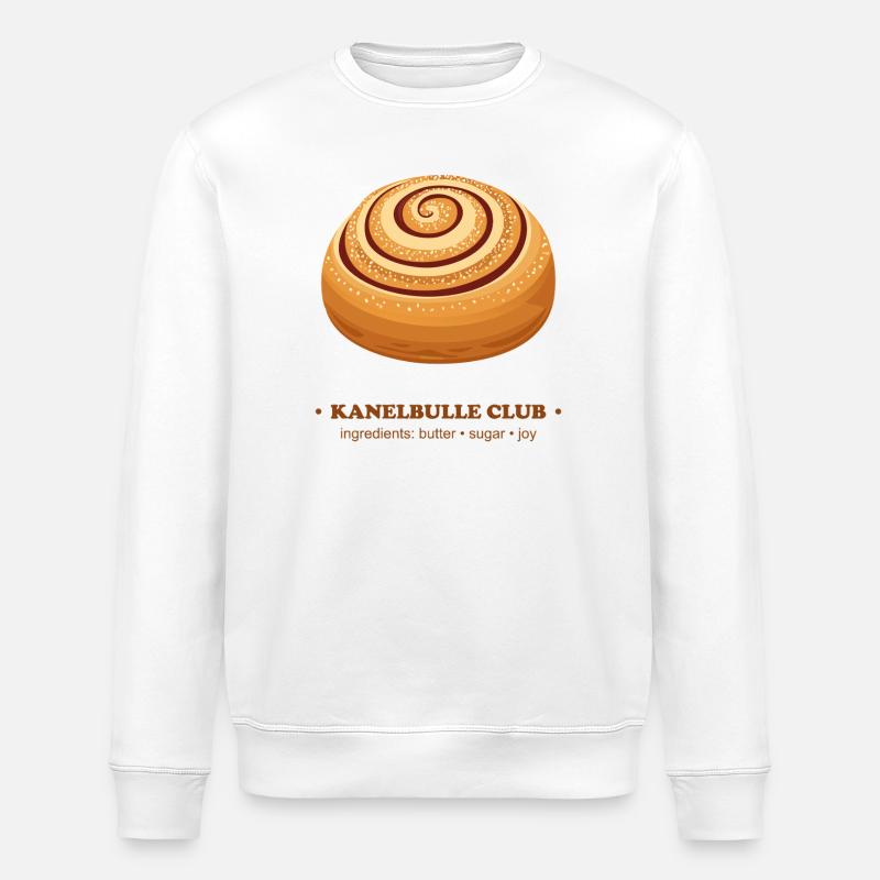 Skate Rolling Cinnamon Bun Design - Stanley/Stella ROLLER Unisex Organic Sweatshirt - white