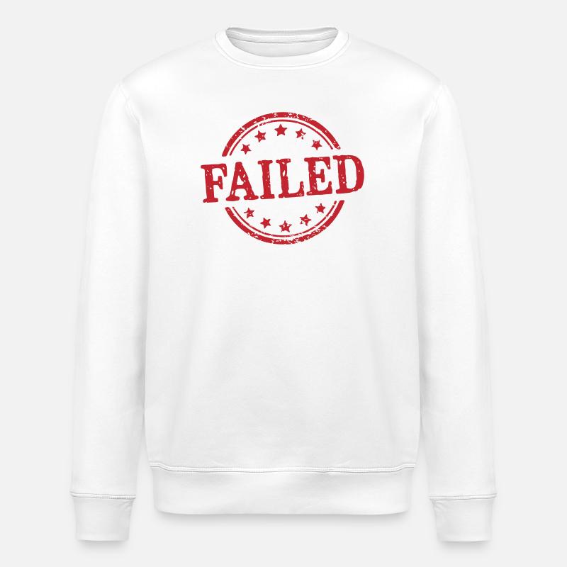 Échec du timbre Red Grunge - Sweat bio ROLLER Stanley/Stella Unisexe - blanc