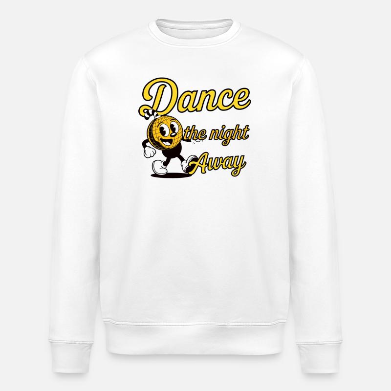 Tanznacht Disco Cartoon Design - Stanley/Stella Unisex Bio-Sweatshirt ROLLER - Weiß