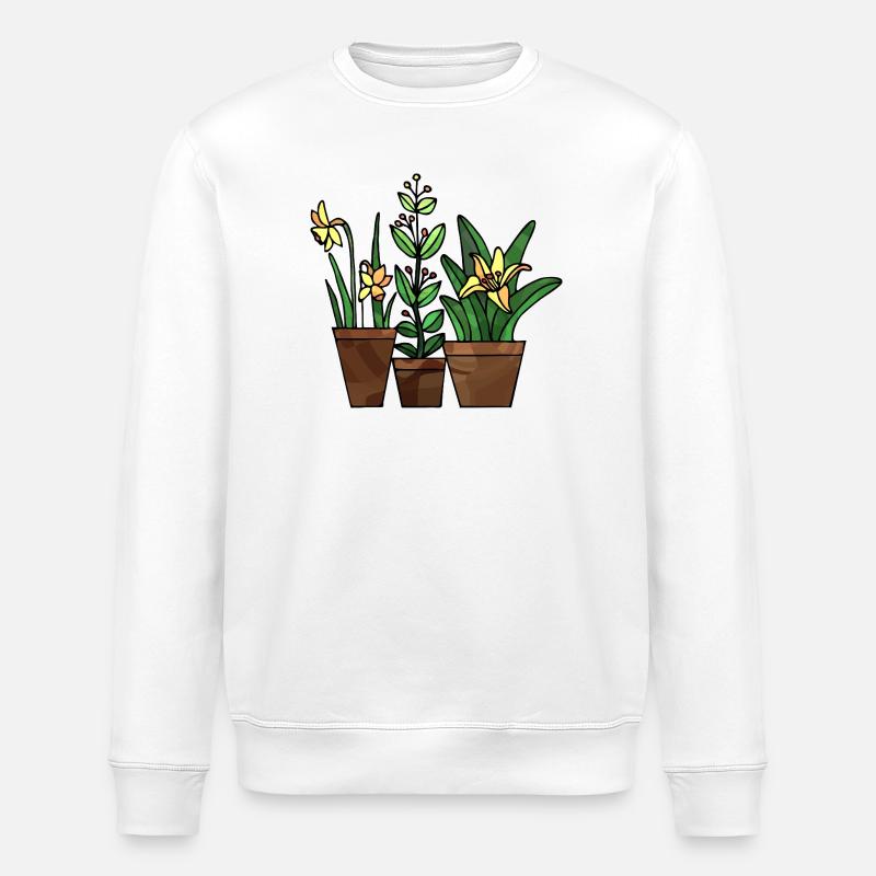 Blumen - Stanley/Stella Unisex Bio-Sweatshirt ROLLER - Weiß