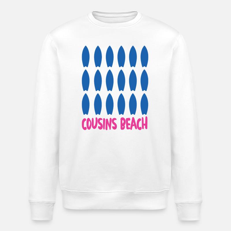 Cousins Beach – Surfboard - Stanley/Stella Unisex Bio-Sweatshirt ROLLER - Weiß