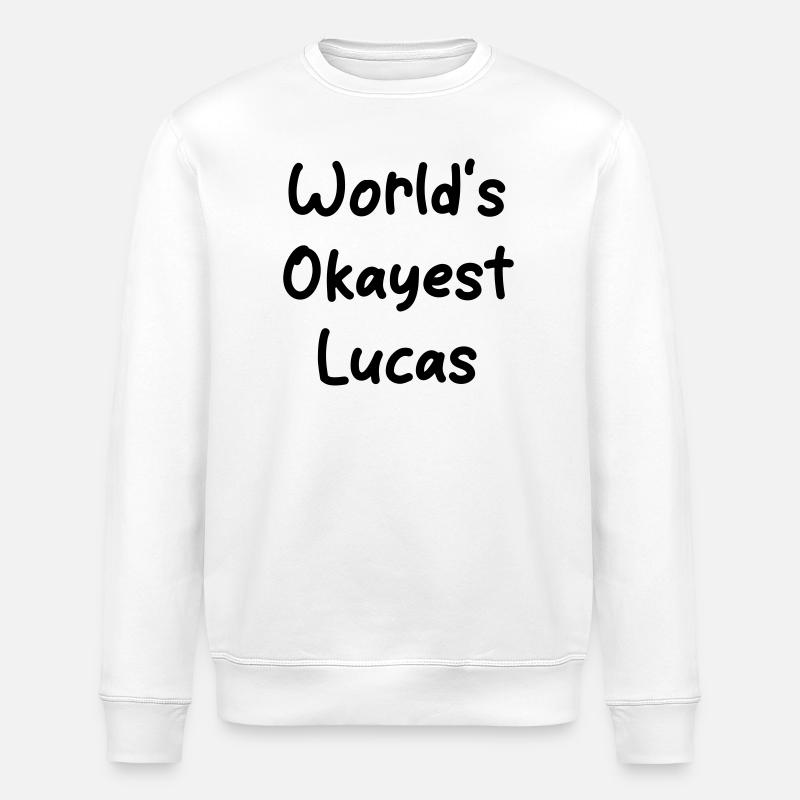 worlds_okayest_Lucas - Stanley/Stella Unisex Bio-Sweatshirt ROLLER - Weiß