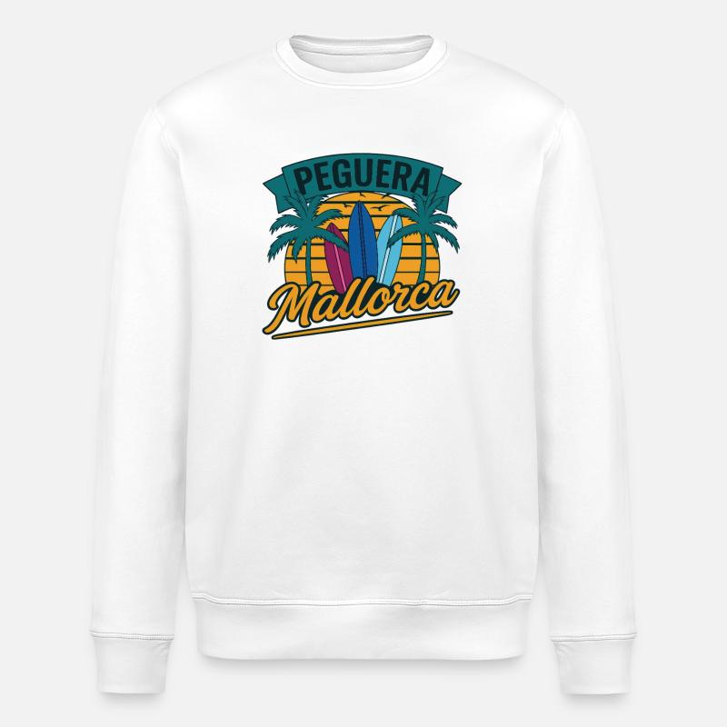 Peguera Mallorca - Stanley/Stella Unisex Bio-Sweatshirt ROLLER - Weiß