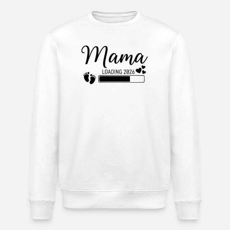Mama Loading 2026 - Stanley/Stella ROLLER Unisex Organic Sweatshirt - white