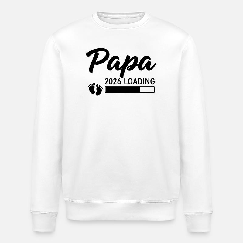Papa 2026 Loading - Stanley/Stella ROLLER Unisex Organic Sweatshirt - white