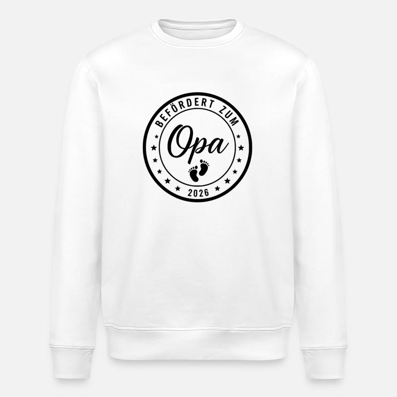 Befördert Zum Opa 2026 - Stanley/Stella Unisex Bio-Sweatshirt ROLLER - Weiß