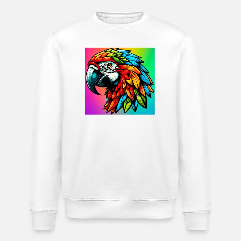 perroquet - Sweat bio ROLLER Stanley/Stella Unisexe - blanc