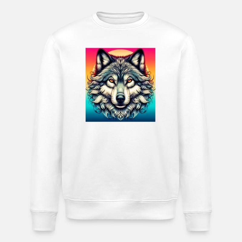 Wolf - Stanley/Stella Unisex Bio-Sweatshirt ROLLER - Weiß