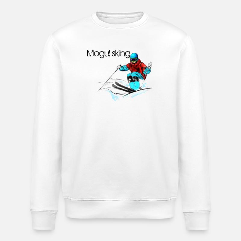 Mogul skiing - Stanley/Stella ROLLER Unisex Organic Sweatshirt - white