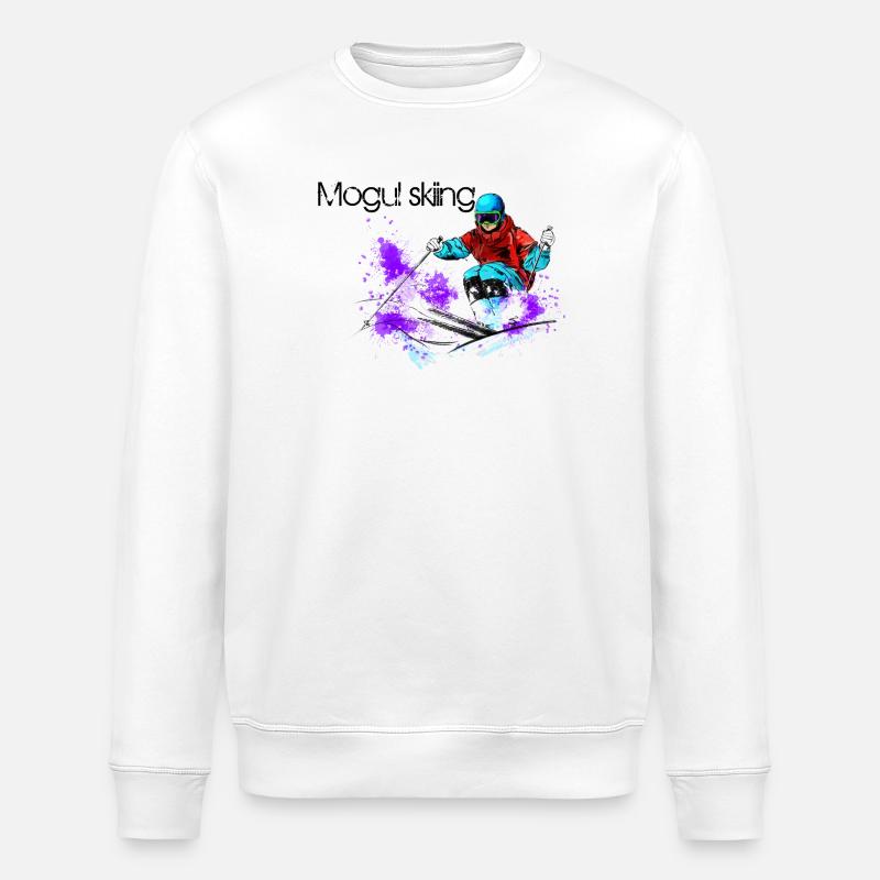Mogul skiing - Stanley/Stella ROLLER Unisex Organic Sweatshirt - white