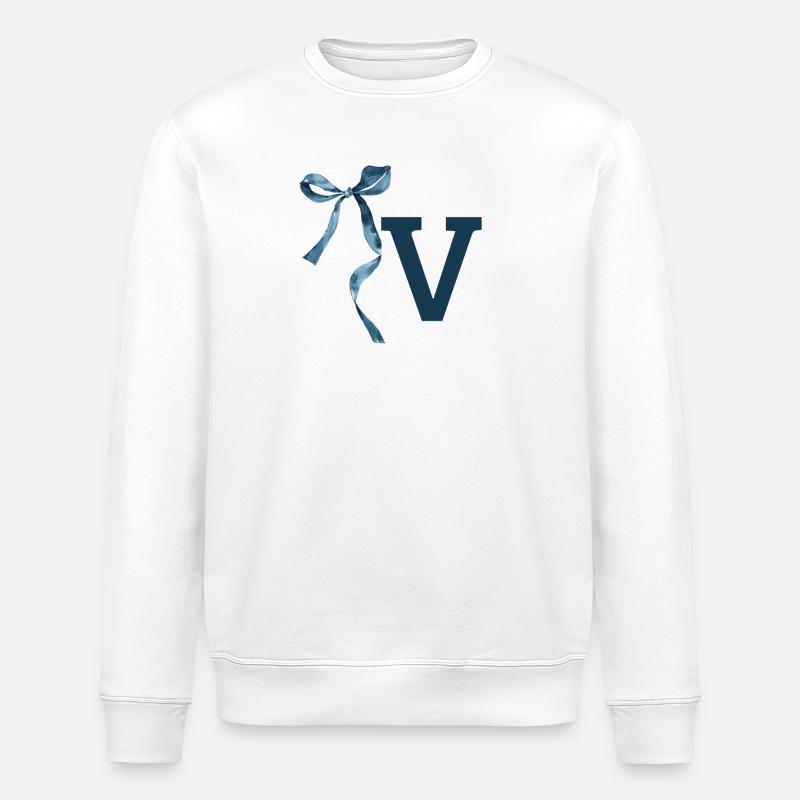 Monogramme v idée cadeau  - Sweat bio ROLLER Stanley/Stella Unisexe - blanc