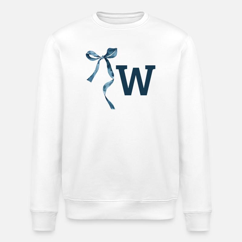 Monogramme w idée cadeau  - Sweat bio ROLLER Stanley/Stella Unisexe - blanc