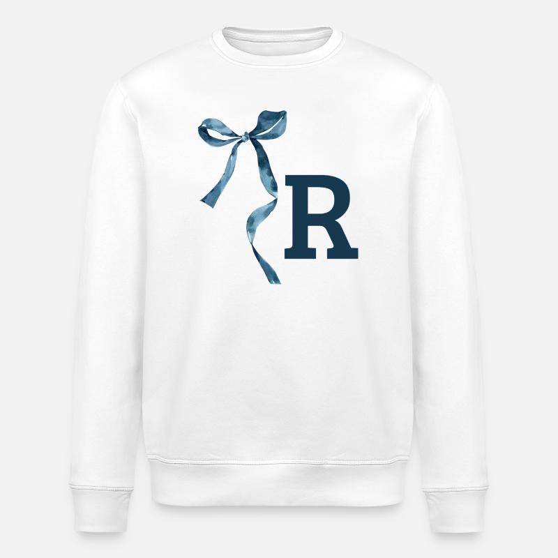 Monogramm r Geschenkidee - Stanley/Stella Unisex Bio-Sweatshirt ROLLER - Weiß