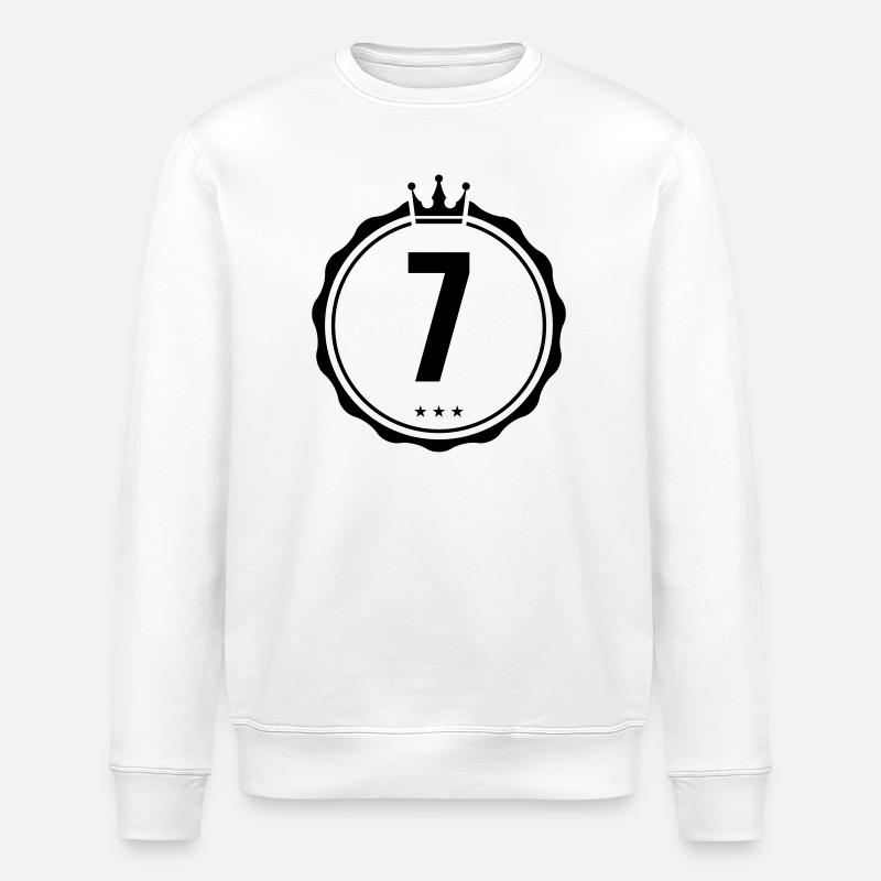 7_wappen_krone - Stanley/Stella ROLLER Unisex Organic Sweatshirt - white