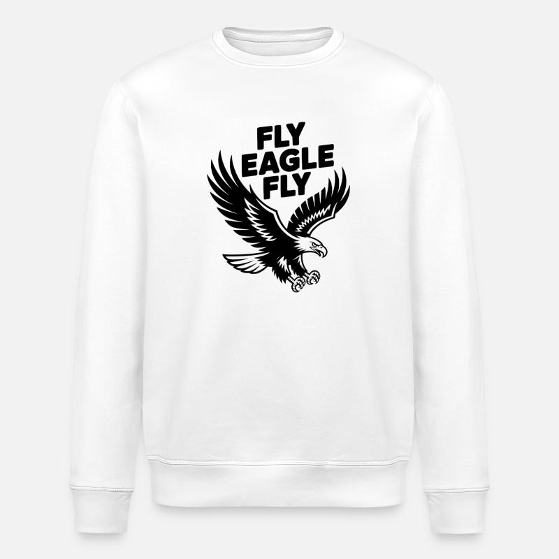 Fly Eagle Fly - Stanley/Stella ROLLER Unisex Organic Sweatshirt - white