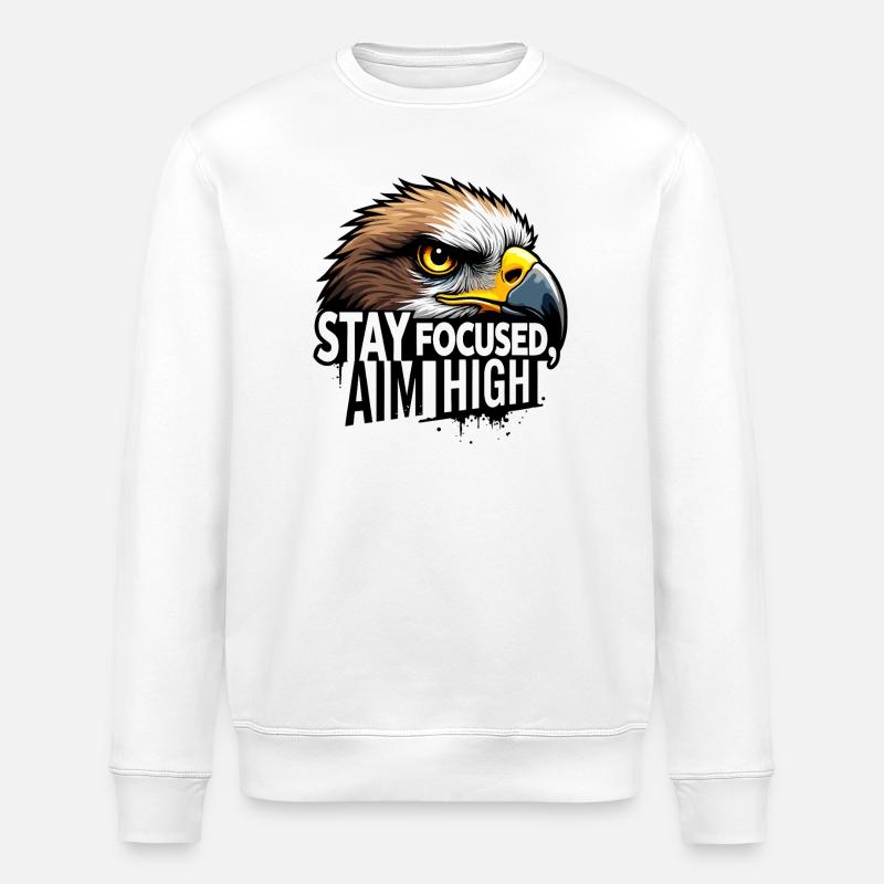 Conception de motivation Eagle Focus - Sweat bio ROLLER Stanley/Stella Unisexe - blanc
