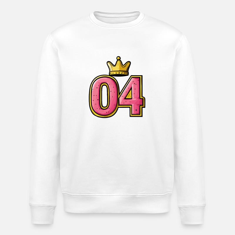 Couronne à 4 chiffres - Sweat bio ROLLER Stanley/Stella Unisexe - blanc