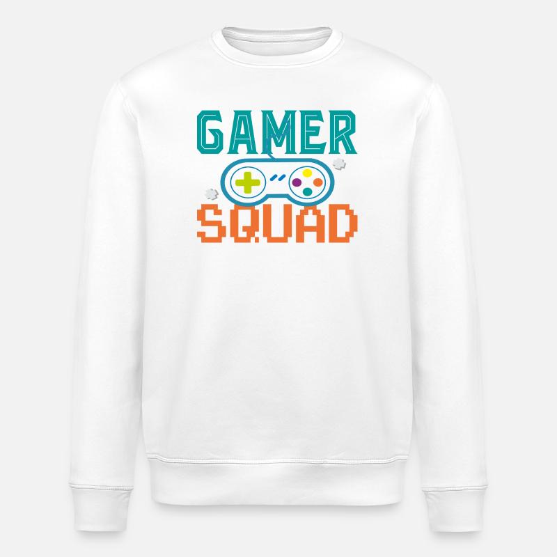 Escouade GAMER - Sweat bio ROLLER Stanley/Stella Unisexe - blanc