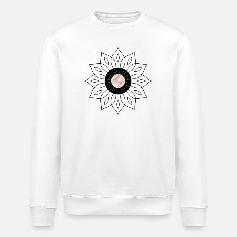 Mandala rosette - Stanley/Stella ROLLER Unisex Organic Sweatshirt - white