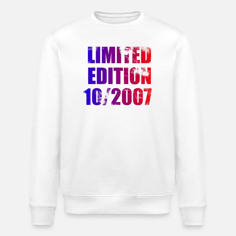 18e anniversaire Edition limitée 10/2007 - Sweat bio ROLLER Stanley/Stella Unisexe - blanc