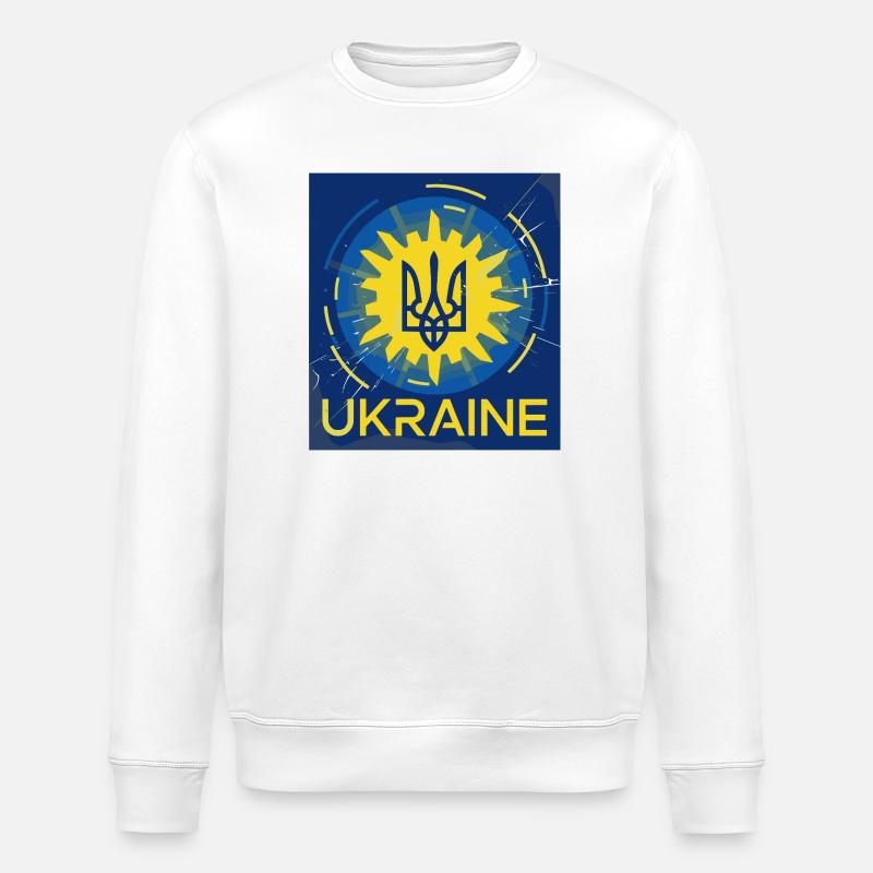 Conception vibrante de t-shirt emblème ukrainien - Sweat bio ROLLER Stanley/Stella Unisexe - blanc