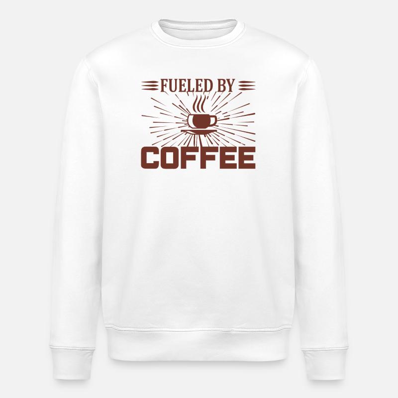 Alimenté par le café - Sweat bio ROLLER Stanley/Stella Unisexe - blanc