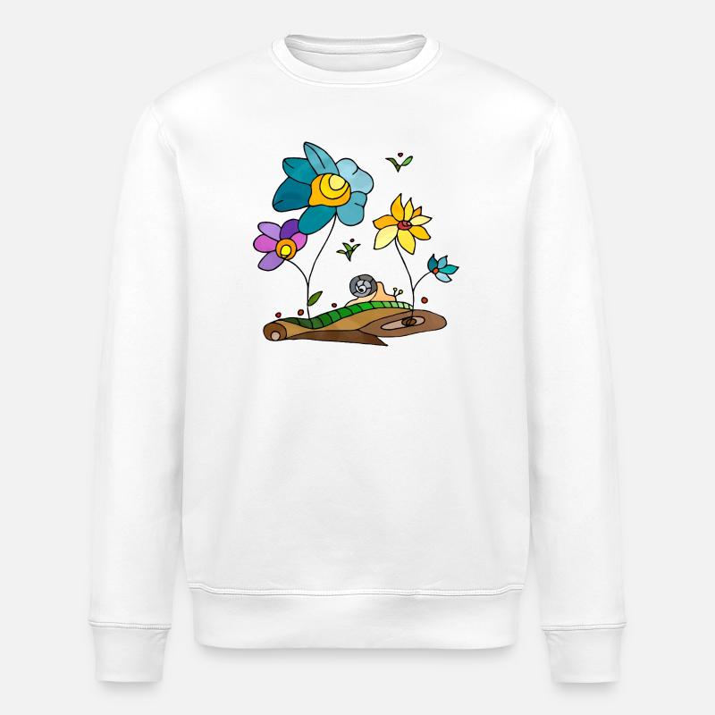 Blumen - Stanley/Stella Unisex Bio-Sweatshirt ROLLER - Weiß