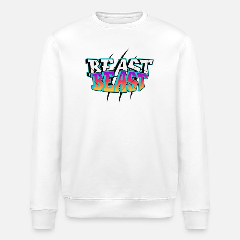 BEAST Graffiti Design - Sweat bio ROLLER Stanley/Stella Unisexe - blanc