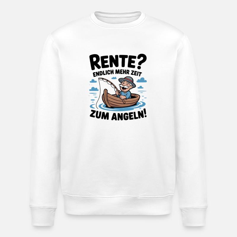 Cadeau de pêcheur Idée cadeau parfaite - Sweat bio ROLLER Stanley/Stella Unisexe - blanc