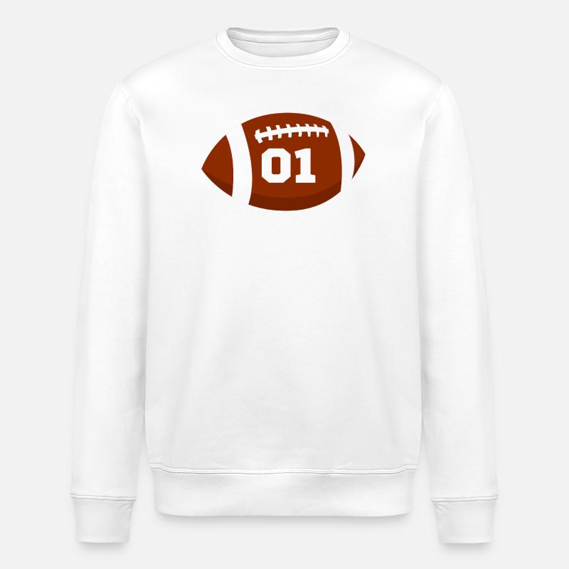 Nummer 1 Rugby - 1. Rugby-Jubiläum - Stanley/Stella Unisex Bio-Sweatshirt ROLLER - Weiß