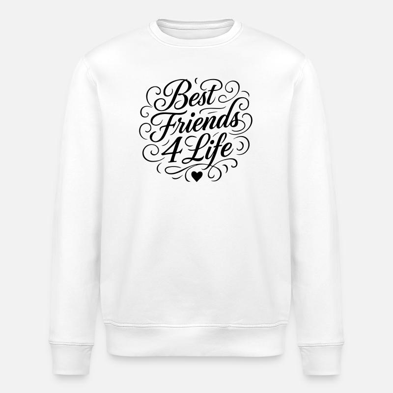 Beste Freunde Fürs Leben - Stanley/Stella Unisex Bio-Sweatshirt ROLLER - Weiß