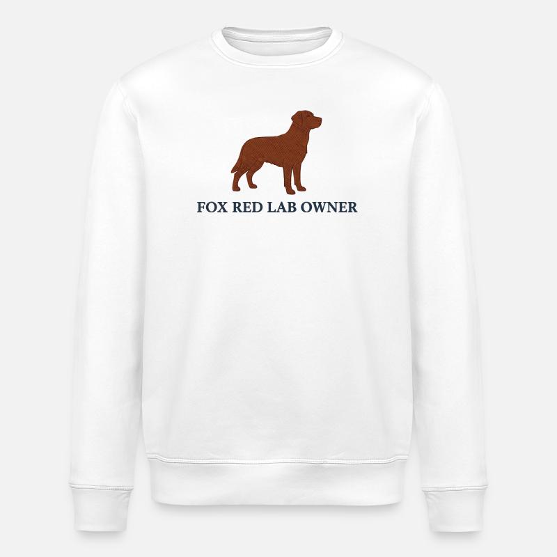 Logo du Labrador rouge renard - Sweat bio ROLLER Stanley/Stella Unisexe - blanc
