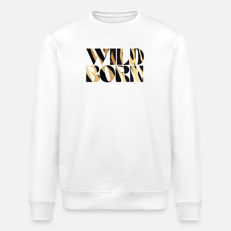 Conception d’imprimé animal sauvage audacieux - Sweat bio ROLLER Stanley/Stella Unisexe - blanc