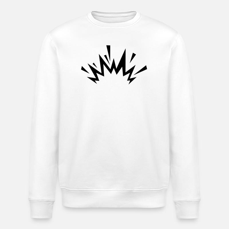 Explosion de bande dessinée - Sweat bio ROLLER Stanley/Stella Unisexe - blanc