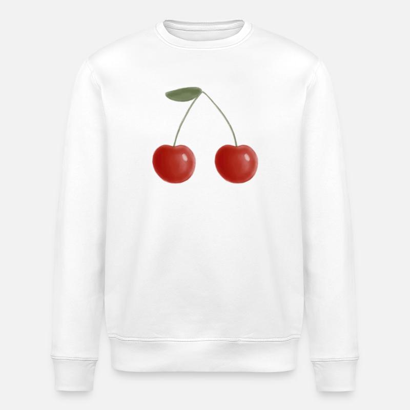 Cerises - Sweat bio ROLLER Stanley/Stella Unisexe - blanc