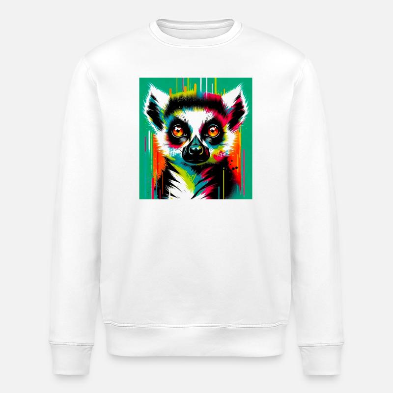 Lemur - Stanley/Stella Unisex Bio-Sweatshirt ROLLER - Weiß