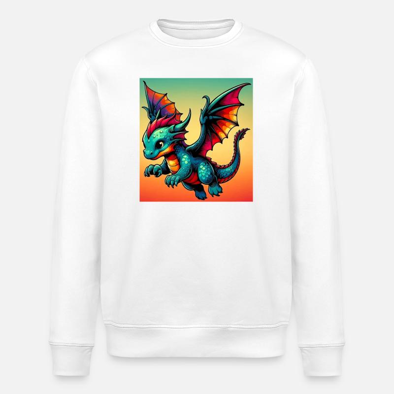 Drache - Stanley/Stella Unisex Bio-Sweatshirt ROLLER - Weiß