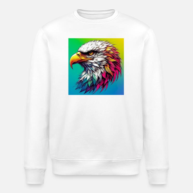 eagle - Stanley/Stella ROLLER Unisex Organic Sweatshirt - white