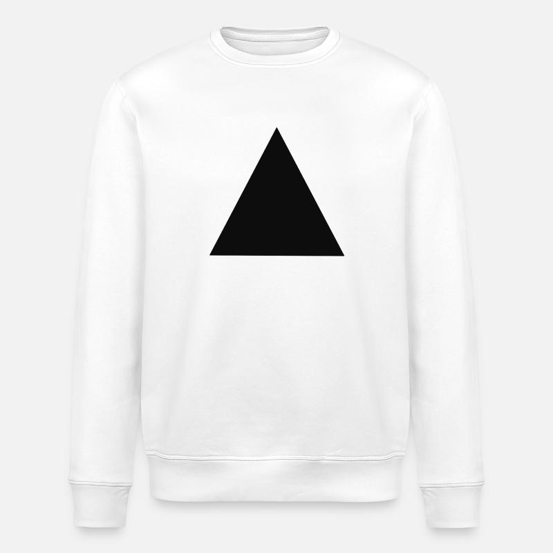 Abstraktes Dreiecksmotiv in Schwarz - Stanley/Stella Unisex Bio-Sweatshirt ROLLER - Weiß