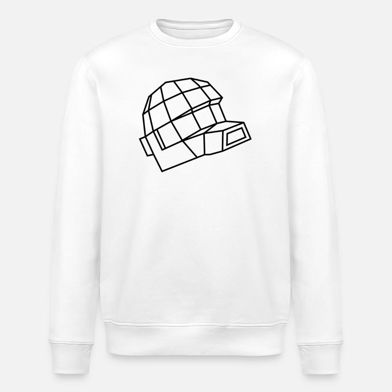 Daft Helm – Electro, Dance & Robot Style - Stanley/Stella ROLLER Unisex Organic Sweatshirt - white