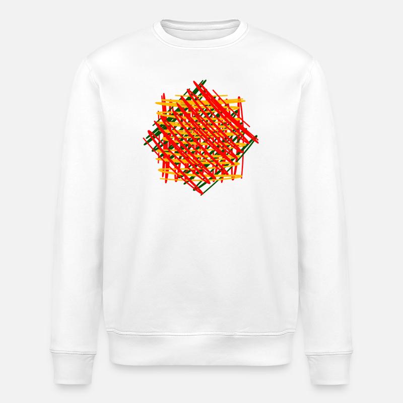 Geometrisches Farbenspiel Druckdesign - Stanley/Stella Unisex Bio-Sweatshirt ROLLER - Weiß